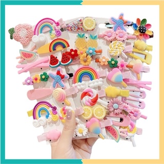 Set 14 kẹp tóc mái nhiều họa tiết dễ thương cho bé gái