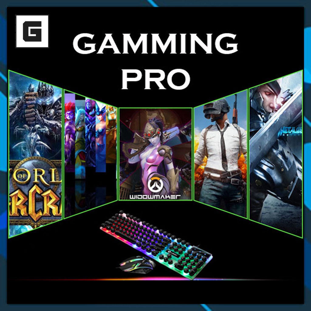 Bộ Combo Bàn Phím Chuột Giả Cơ Gaming GTX320 chơi game siêu mượt. | WebRaoVat - webraovat.net.vn