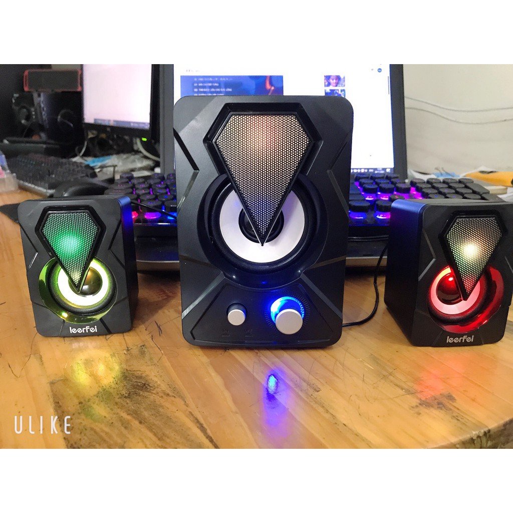Loa vi tính có led đổi màu cắm nguồn USB LeerFei YST-1307 Bluetooth