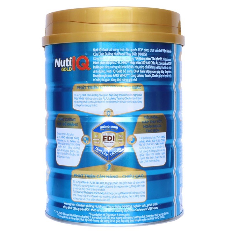 Mẫu mới - Sữa bột Nuti Gold 4 900g (cho bé trên 2 tuổi)