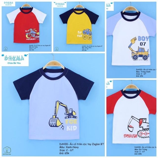 Dokma - Áo cộc tay Dokma cho bé trai