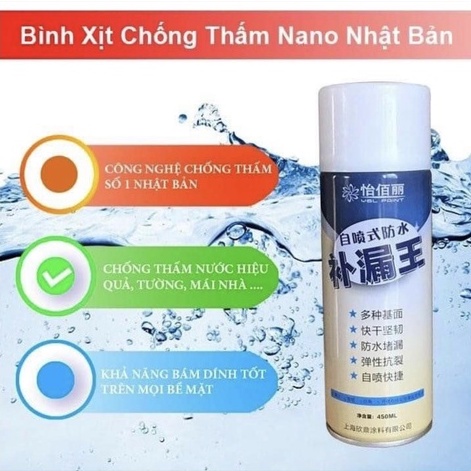 Bình Xịt Chống Dột Chống Thấm Nước - Dung Dịch Xịt Chống Thấm Dột 450ml