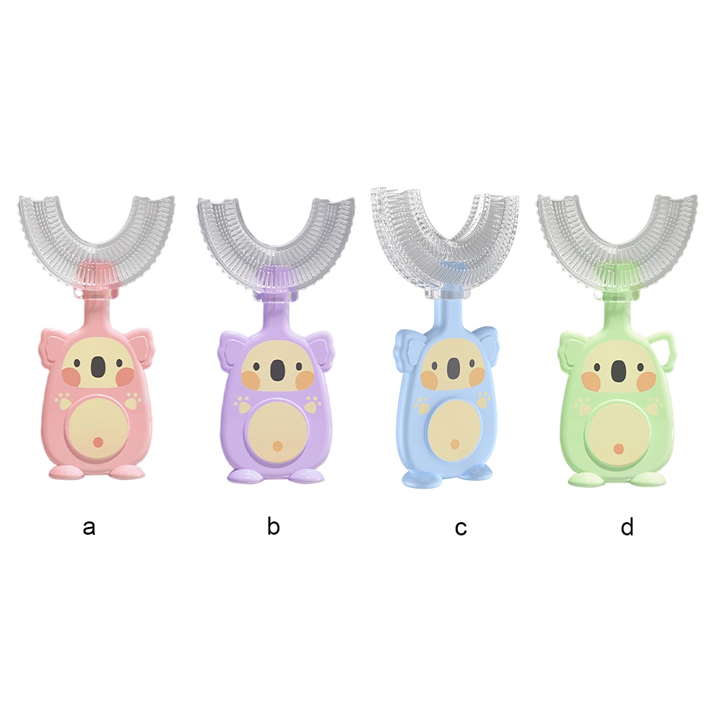 Silicone Manual U-Shaped Kids Toothbrush Whole Mouth Double-Sided Baby with Tooth Mouth Ergonomic Brush Head Infant