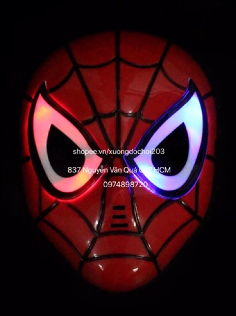 [Có đèn] Mặt nạ đồ chơi người nhện Spiderman cực hot dành cho bé