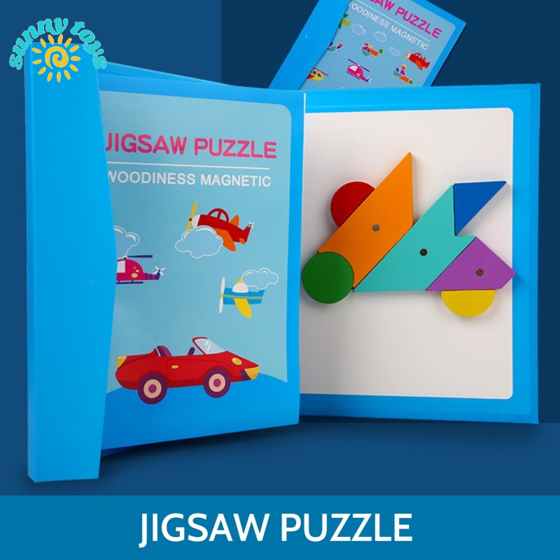 Bộ xếp hình Tangram bằng gỗ,đồ chơi sáng tạo,khám phá ,phát triển trí thông minh cho bé-SUNNY TOYS
