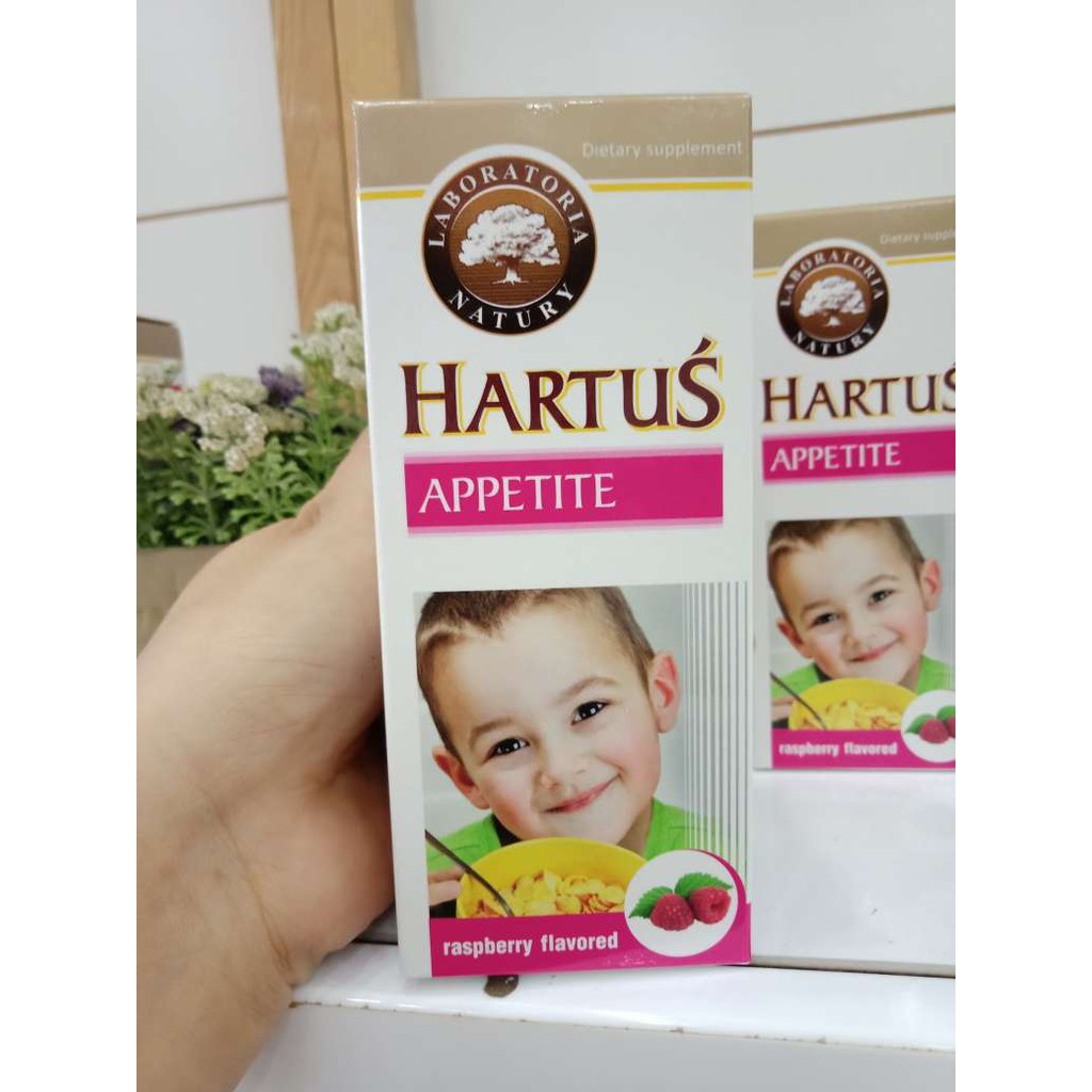 [Trẻ biếng ăn - Tặng 2 khăn sợi tre] Hartus' Appetite – Kích Thích Tiêu Hóa, Thèm Ăn, Tăng Cường Hấp Thu Chất cho Trẻ em