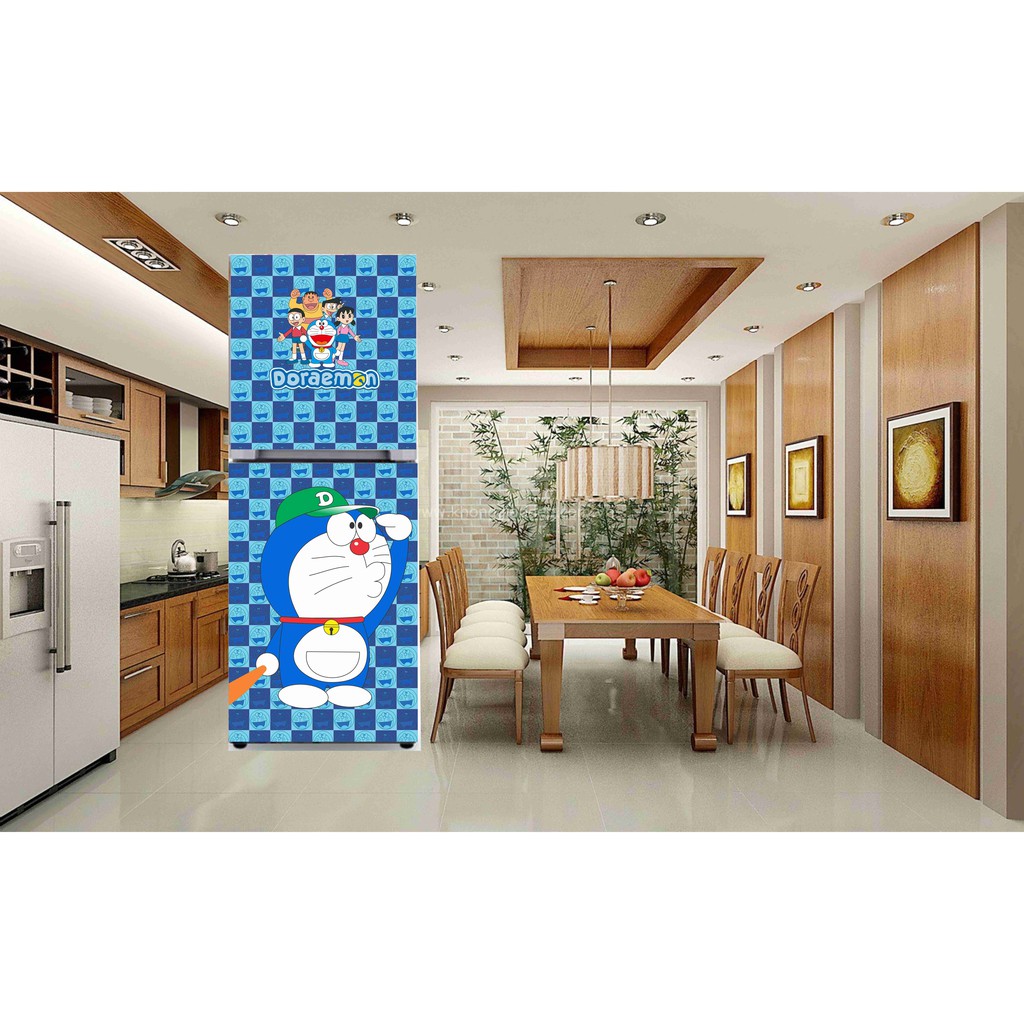 Decal dán tủ lạnh DOREMON - DORAEMON - Giấy dán tủ lạnh dễ thương