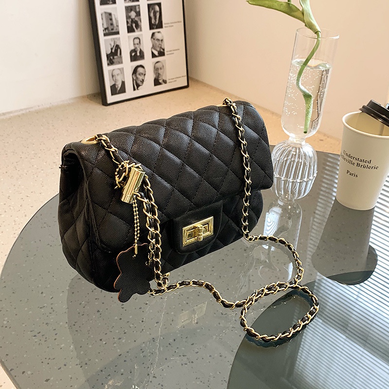 Túi IELGY đeo vai dáng vuông cỡ nhỏ quai xích thời trang cho nữ