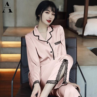 Đồ bộ nữ pijama đồ ngủ nữ dài tay lụa cao cấp