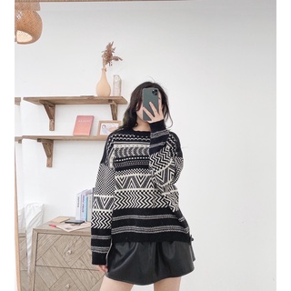 áo len hoạ tiết