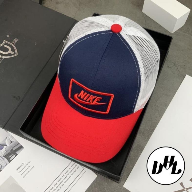 Nón Kết Phối Lưới Nke Lai Màu Khoá Nút Thời Trang Nam Nữ