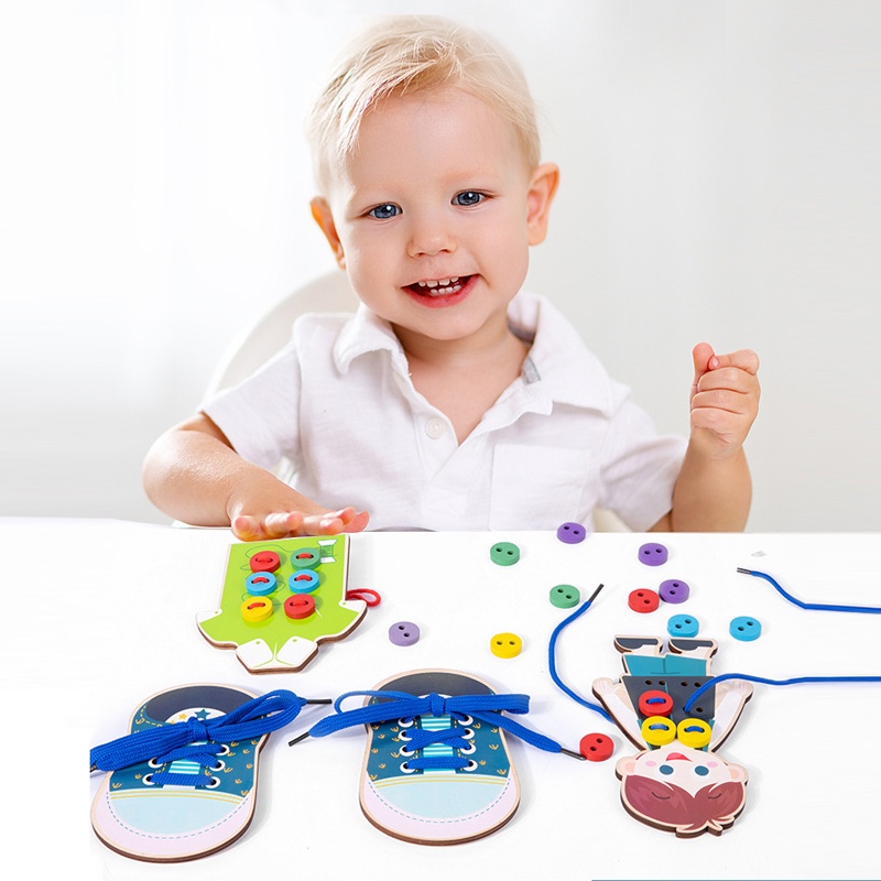 Montessori Đồ Chơi May Vá Bằng Gỗ Cho Bé Mẫu Giáo