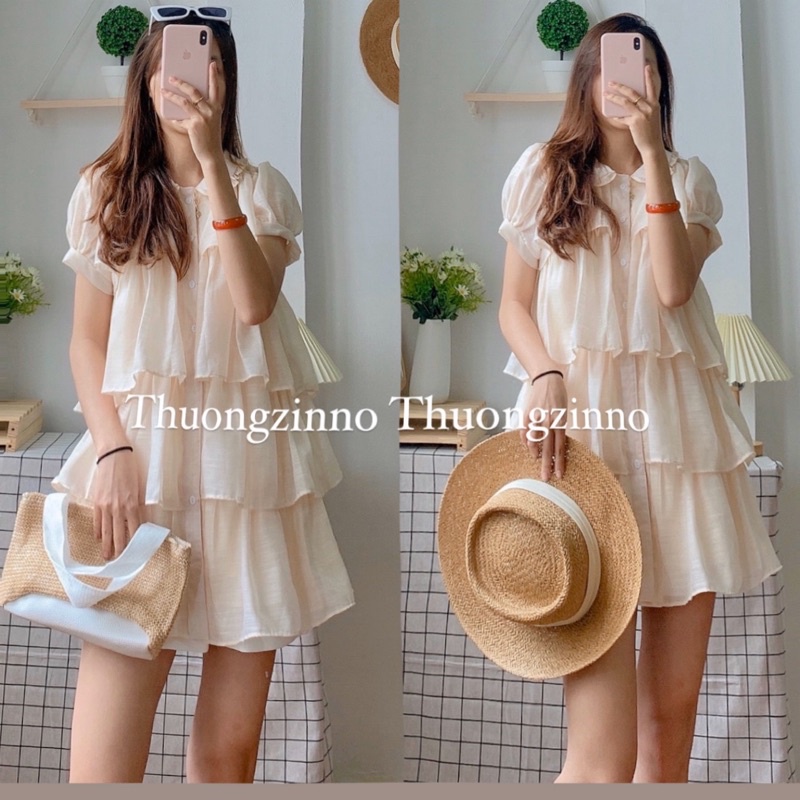 [Ảnh thật/Video] Đầm Voan công chúa Nora Dress nhẹ nhàng dạo phố Váy tiểu thư nhiều tầng sang chảnh