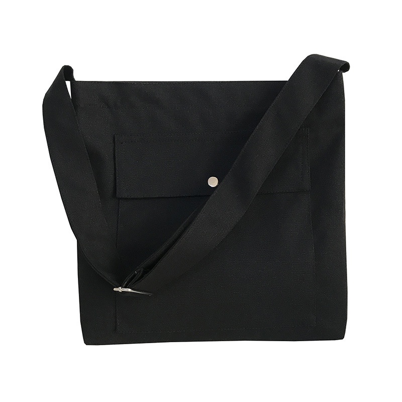 Túi Xách Canvas Màu Trơn Thời Trang Cho Học Sinh