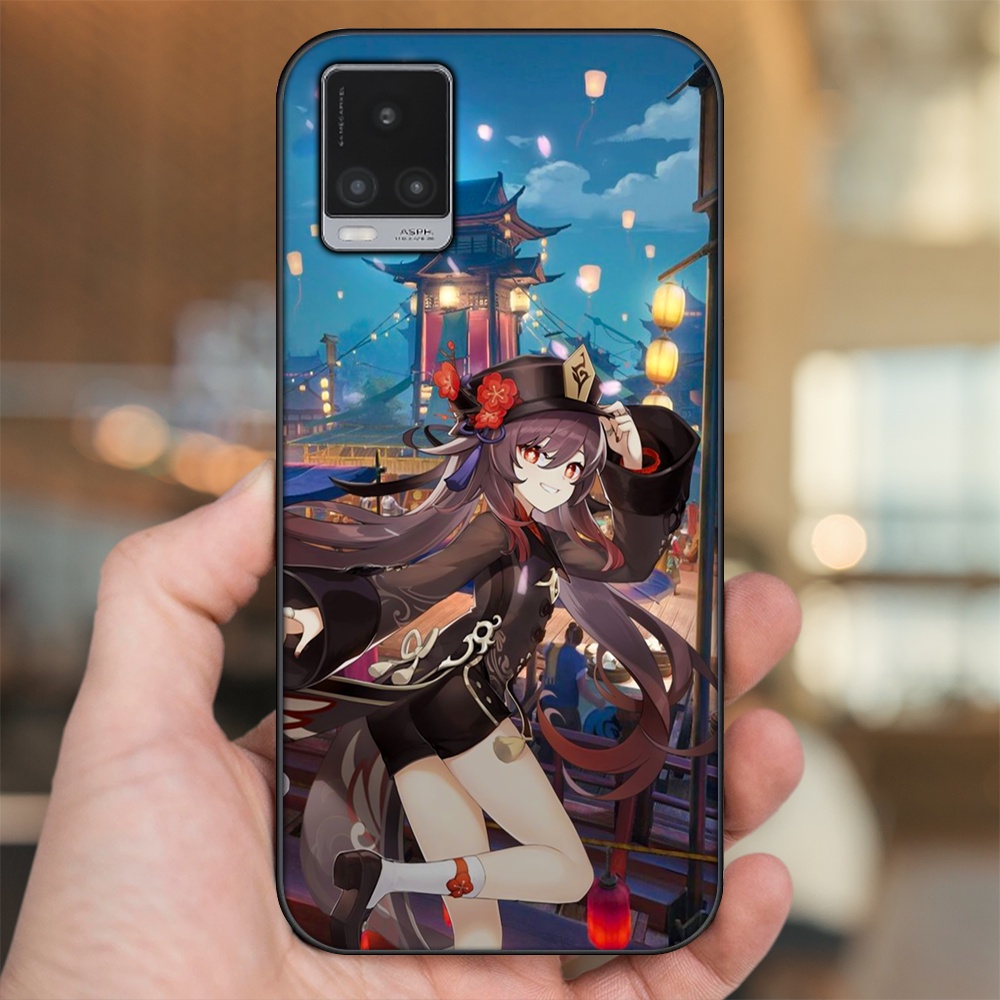 Ốp lưng Vivo V20 viền đen in hình Hutao Genshin Impact