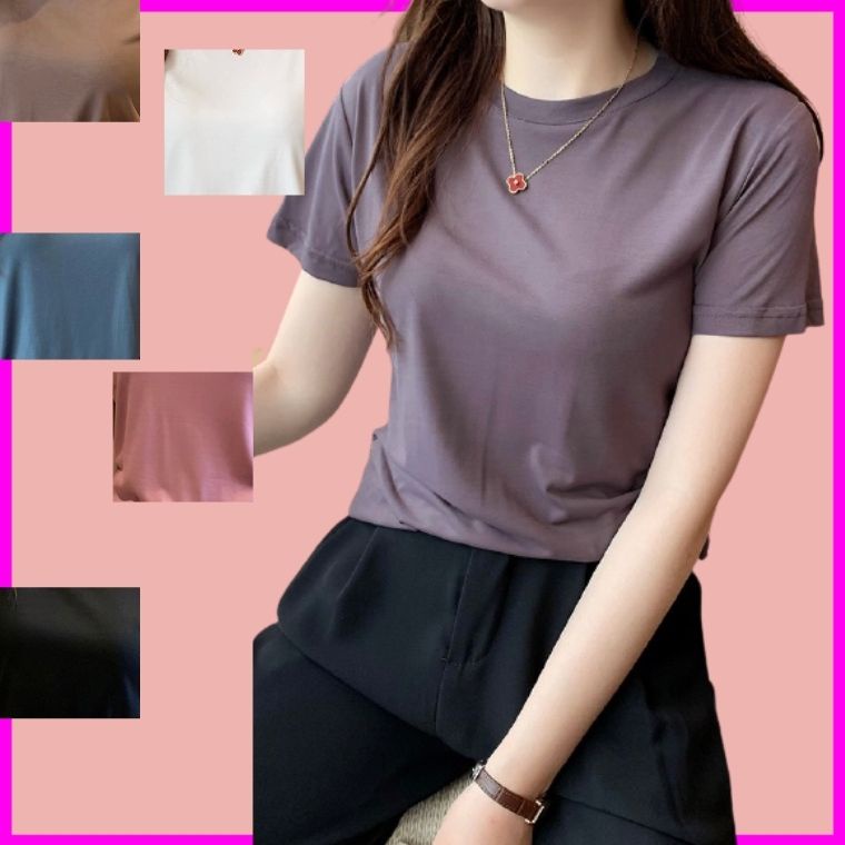 Áo thun trơn 💚 Áo thun nữ 100% cotton thoáng mát | BigBuy360 - bigbuy360.vn