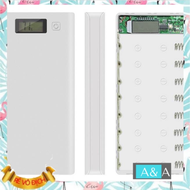BOx sạc dự phòng 8 cell , mạch sạc dự phòng 2A, mạch sạc pin 18650