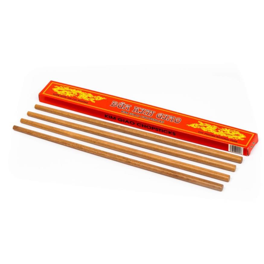 Hộp 02 Đôi đũa gỗ Kim Giao (Đũa dài 27cm) Đũa gỗ quý Kim Giao hàng cao cấp đặc biệt - HS Shop Thủ Đức