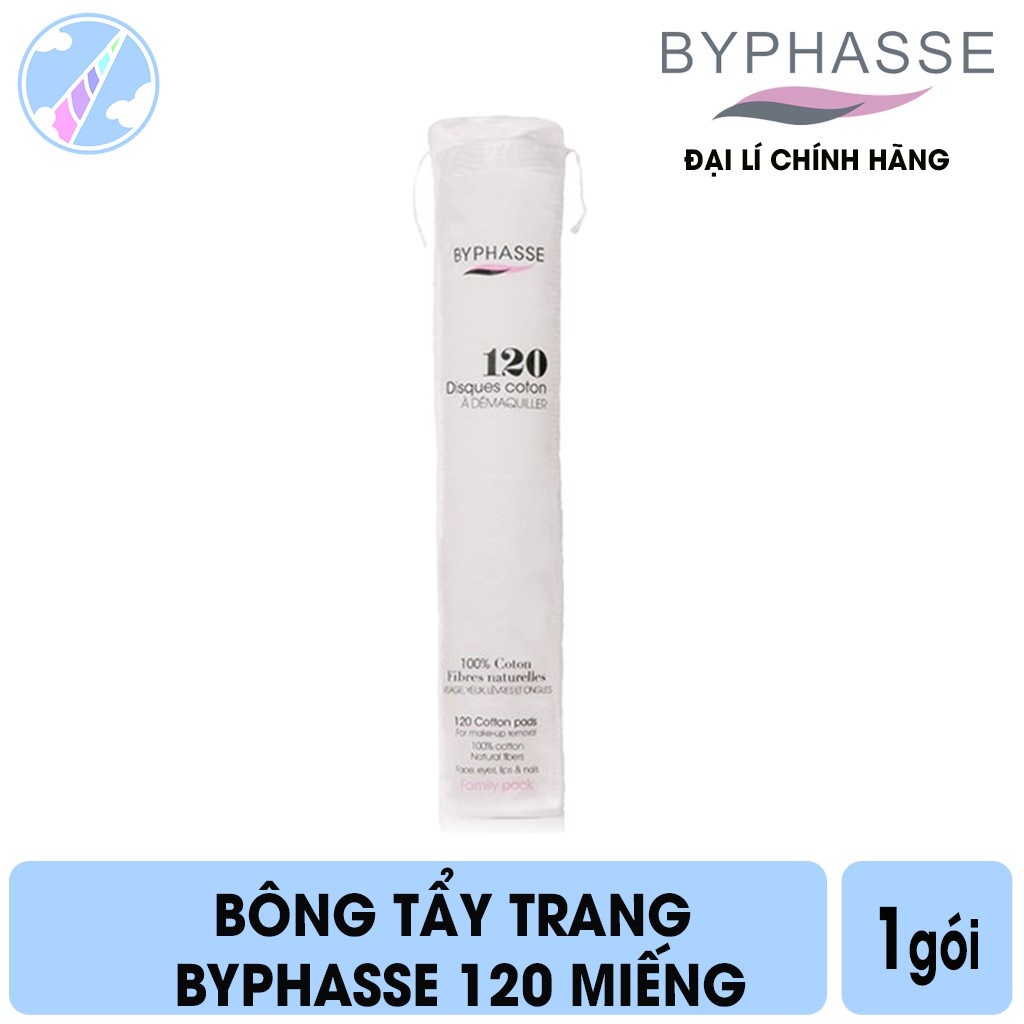 (T2/2025) Bông Tẩy Trang Byphasse 120 Miếng