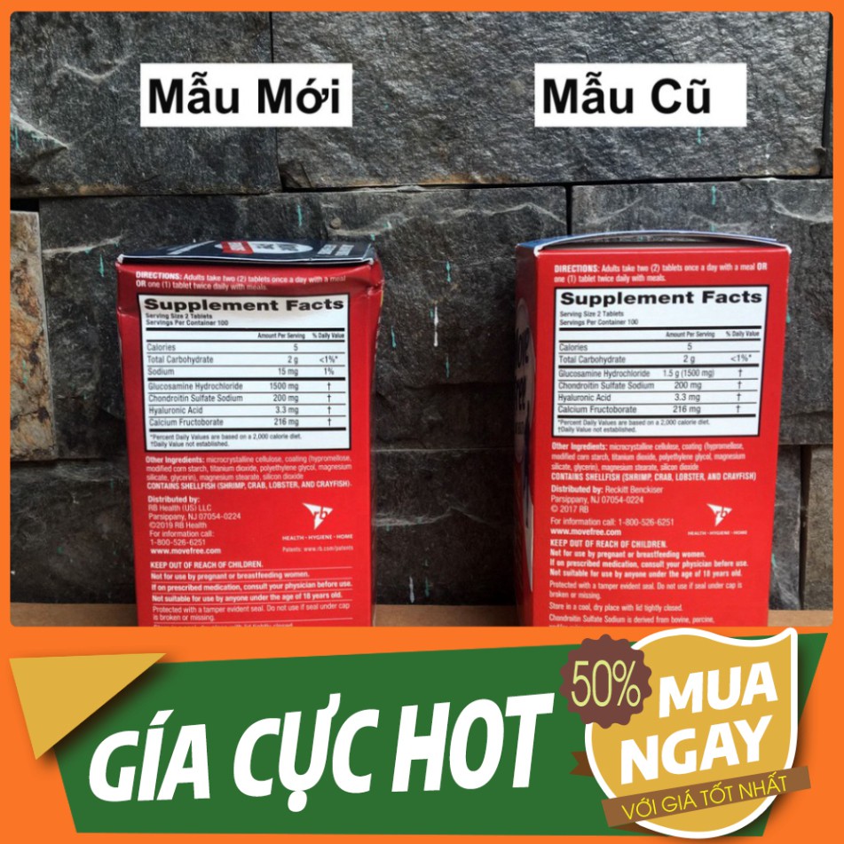 GIÁ CỰC HÓT Viên Uống Bổ Khớp Move Free Joint Health 200 viên GIÁ CỰC HÓT