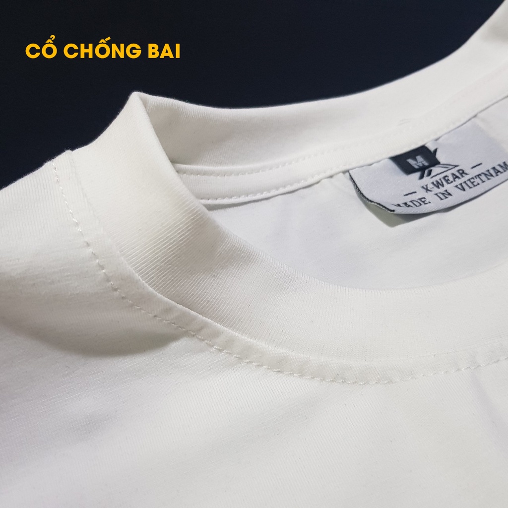 Áo thun unisex X WEAR tay lỡ chất liệu cotton thiết kế tee basic TBSA01