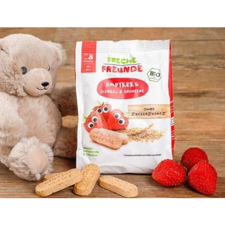 Bánh quy lúa mạch dinkel vị dâu bio 8m 100g