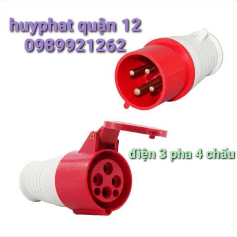 Phích công nghiệp 3 pha 4 chấu 16a