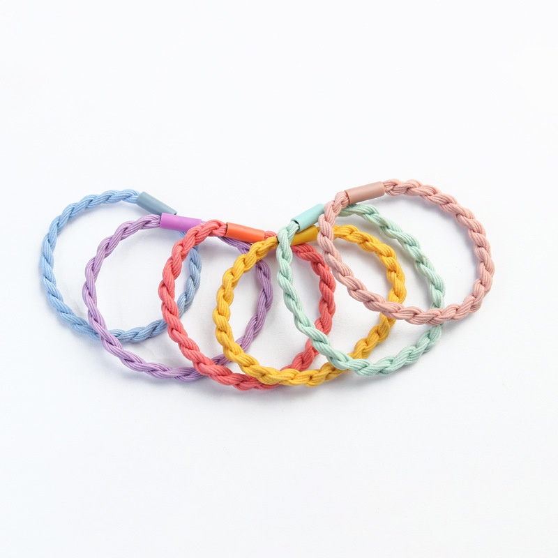 Set 6 dây cột tóc co giãn nhiều màu sắc dễ thương