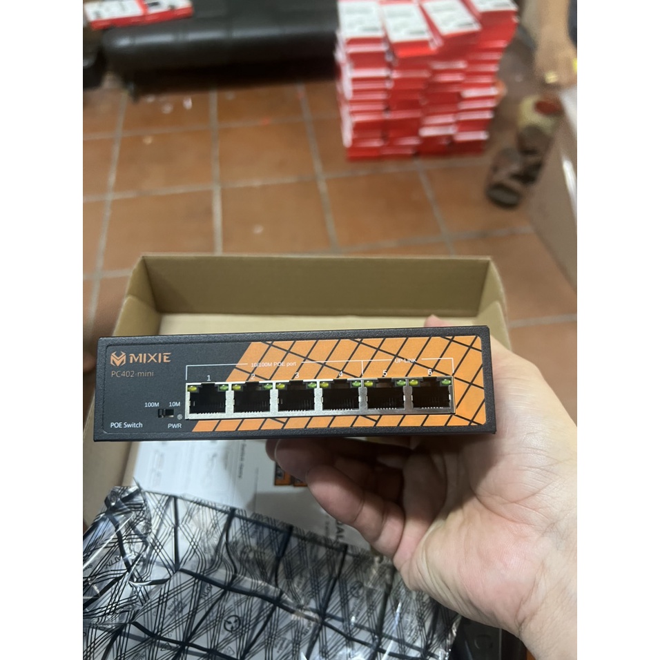 SWITCH POE Mixie 04 + 2ff 52V dùng cho camera + wifi (Chính hãng Vinago Phân Phối)