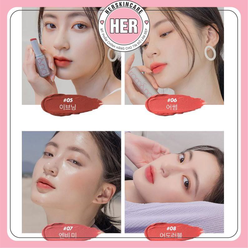 [New][Shell Beach Nude Collection] Son thỏi lì Romand New Zero Matte Lipstick 3g