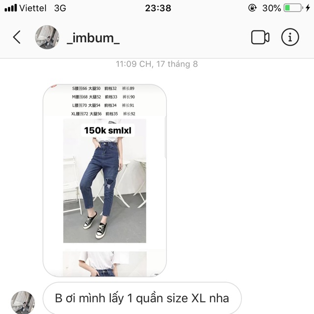 Quần xl và giày đen 40