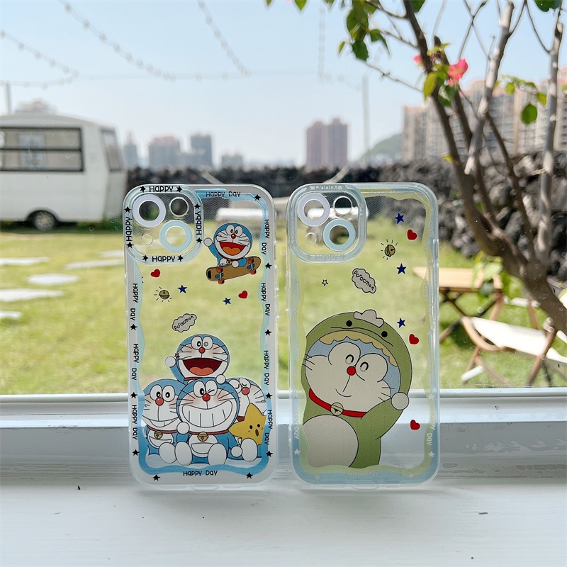 Ốp Điện Thoại Tpu Mềm Siêu Mỏng Chống Sốc In Hình Khủng Long Doraemon Cho iphone 14 13 12 11 Pro XS Max XR 7 8 Plus