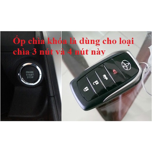 Ốp khóa Camry 2018, 2017 loại 3 nút, 4 nút Smartkey