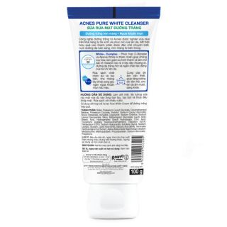 Sữa rửa mặt Acnes Pure White dưỡng trắng da (100g)