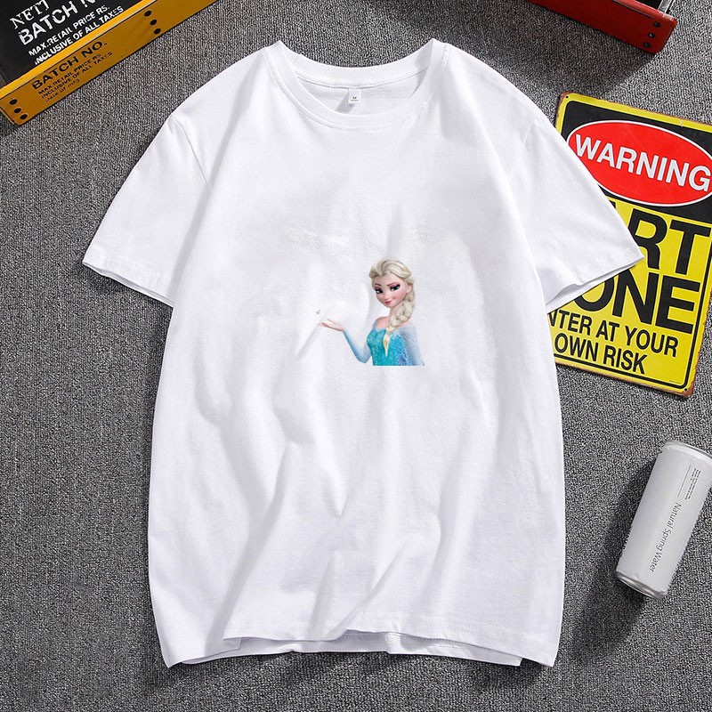 Áo Thun Phim Hoạt Hình Elsa Frozen Nữ Hoàng Băng Giá ( Có Size Trẻ Em ) 16.20