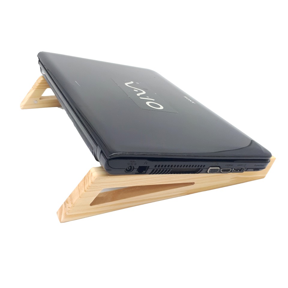 Giá đỡ Laptop, Ipad bằng gỗ tự nhiên (Nam châm giúp GHÉP GỌN/TÁCH RỜI chân đế, TẢN NHIỆT TỐT)