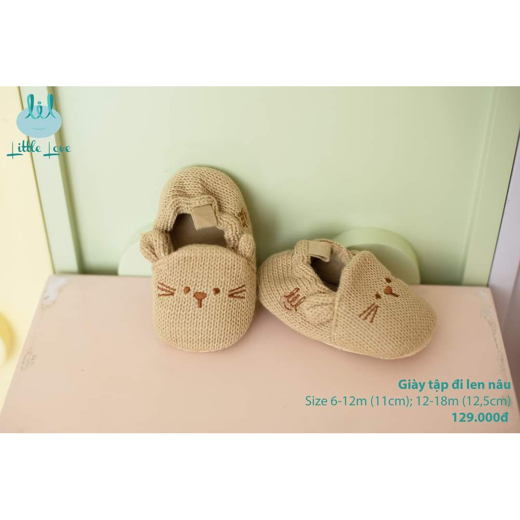 Giày tập đi bằng len cho bé 6-18m Little Love