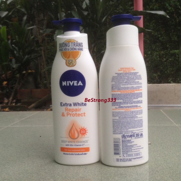 Sữa dưỡng thể trắng da giúp phục hồi & chống nắng Nivea 350ml