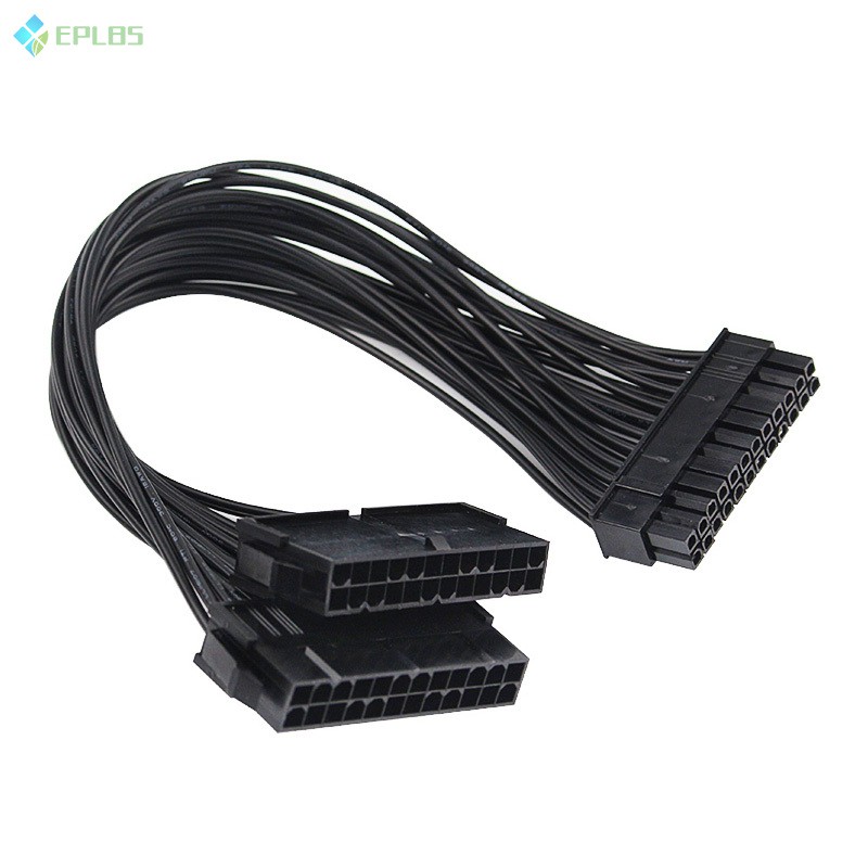 Cáp Kết Nối Eplbs Mới 24pin 20 + 4pin Dual Psu Atx Cho Mining 30cm