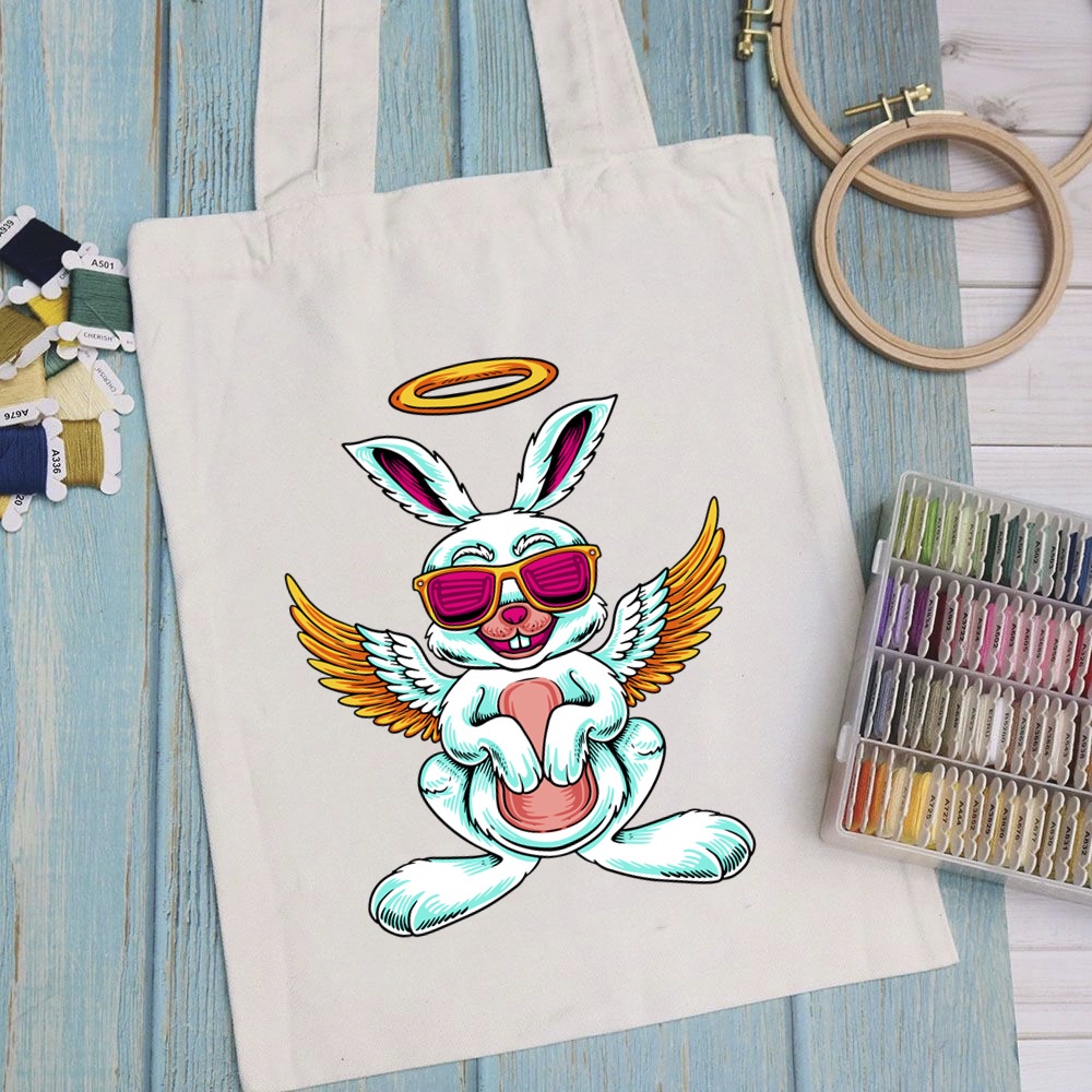 Túi vải túi Tote ART - Mẫu 4 vải canvas dày đẹp cho nữ có khóa miệng đi học đi chơi. In hình theo yêu cầu
