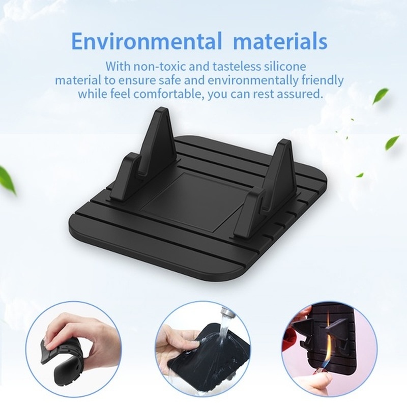 Giá Đỡ Điện Thoại Bằng Silicon Chống Trượt Tiện Dụng Cho Xe Ô Tô