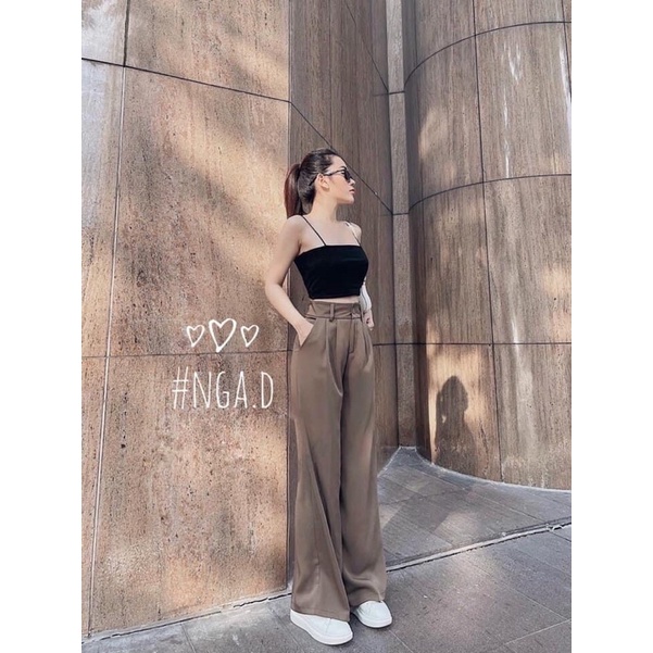 QUẦN ỐNG RỘNG CULOTTES, QUẦN ỐNG SUÔNG NỮ chất liệu vải cao cấp mã 188