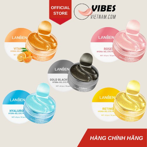 (Chính hãng) Mặt nạ mắt Lanbena dưỡng ẩm mịn da hộp 60 miếng - vibesvietnam