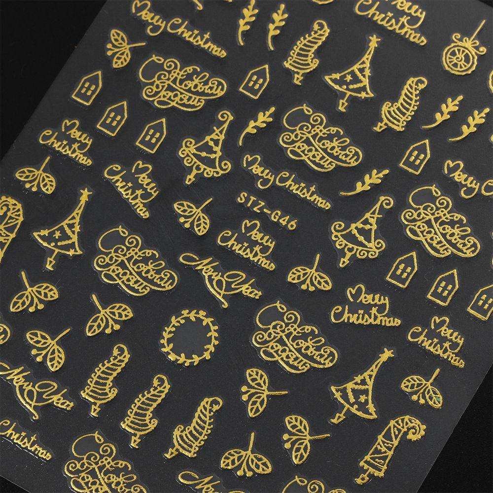 Miếng Dán Trang Trí Móng Tay Xinh Xắn|Miếng Dán 3D Trang Trí Cây Thông Giáng Sinh