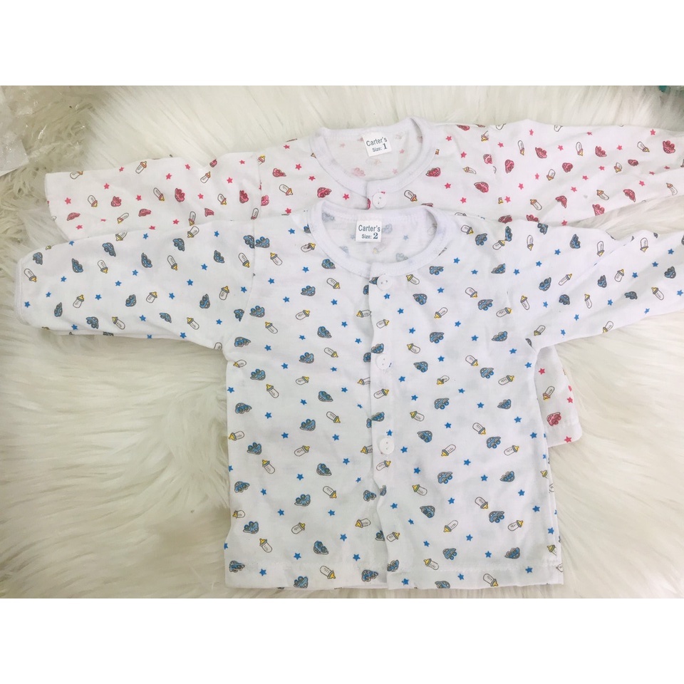 Áo chục béCÓ VIDEO THẬTÁo chục dài tay cotton  hình bình sữa cho bé 3-8kg