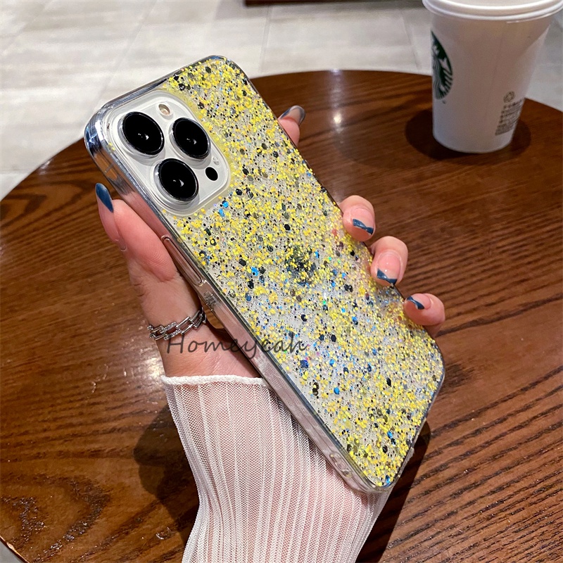 Ốp Điện Thoại Mềm Trong Suốt Chống Sốc Lấp Lánh Cho iPhone 11 12 13 Pro MAX X XR XS MAX ip12