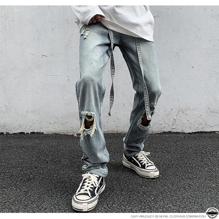 Free Ship Quần Jean Baggy nam rách gối, quần jean nam dây đai  phong cách street style cá tính dành cho GenZ | BigBuy360 - bigbuy360.vn