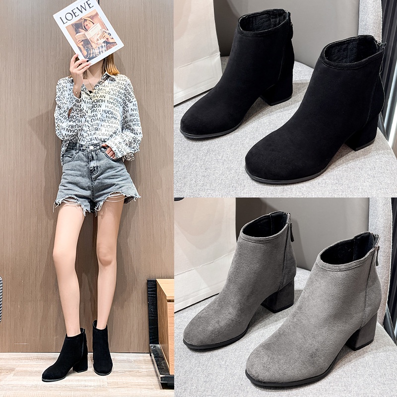 Giày Bốt Martin Cổ Thấp Đế Dày Vừa Size Lớn 41-43 Kiểu Anh Thời Trang Mùa Thu Mới Cho Nữ