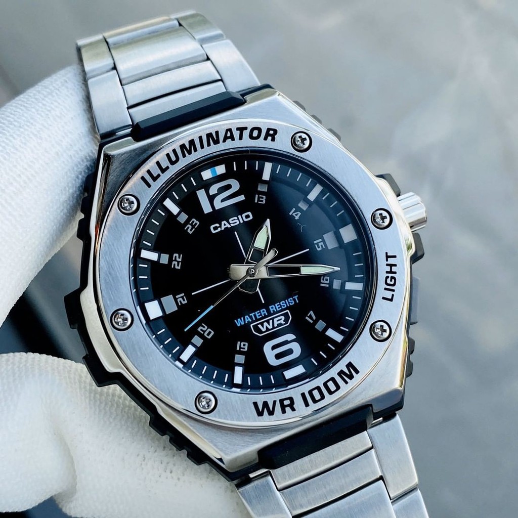 Đồng hồ Nam đây thép Casio MWA-100HD-1AVDF chính hãng bảo hành 1 năm Pin trọn đời