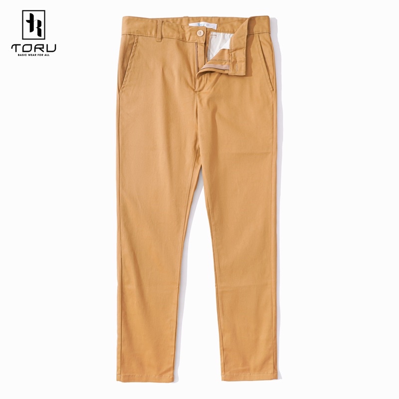 Quần Kaki Nam Cao Cấp Dáng Công Sở trẻ trung, co giãn 4 chiều thương hiệu Toru, 3 màu Đen, Xanh Navy, Be cực dễ phối đồ